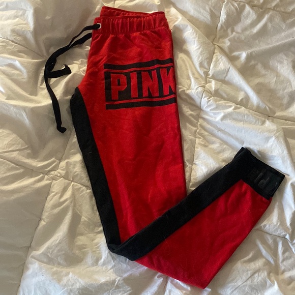 PINK Victoria's Secret Pants - PINK VICTORIA’S SECRET RED SWEATPANTS - Size S
